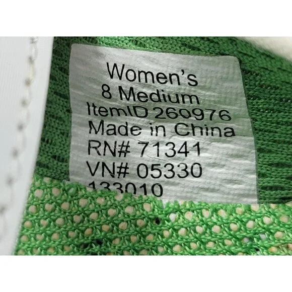 LL Bean Two Strap Mary Jane Shoes Sneakers Womens Size 8 Gray White Green 260976 - Picture 5 of 9